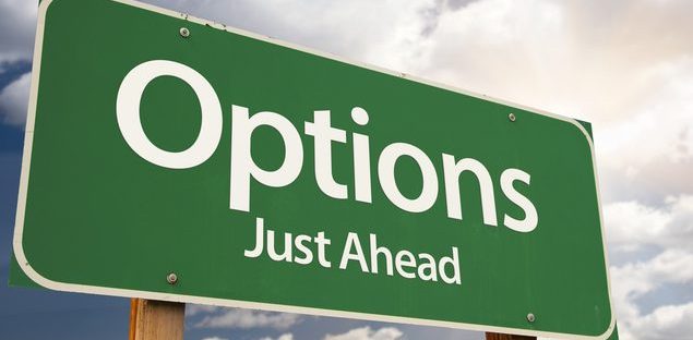 options green road sign